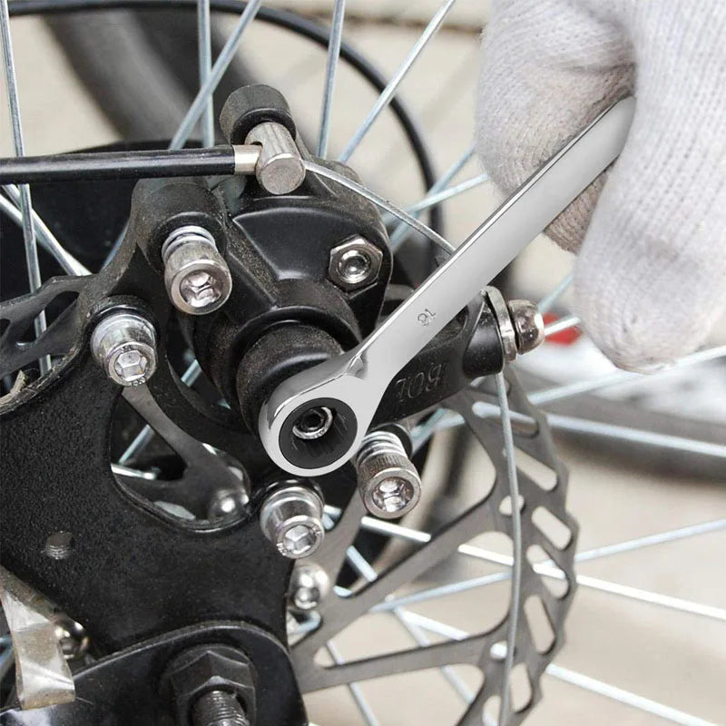 Ratcheting Wrench Set Metric and Standard 12 Point Box End Combination Spanner Gear Wrench Garage Tool Set CR-V Full Polished