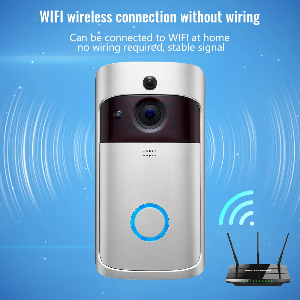 Smart WiFi Video Doorbell IP65 Waterproof Home Doorbell Phone