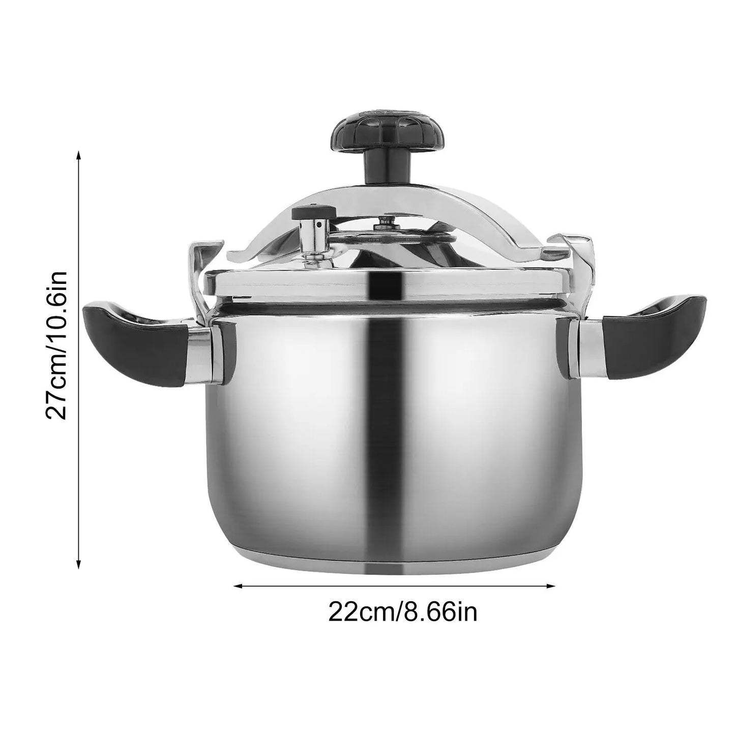 5L Family Pressure Canner Cooker Stainless Steel Pressure Pot Kitchen Cookware