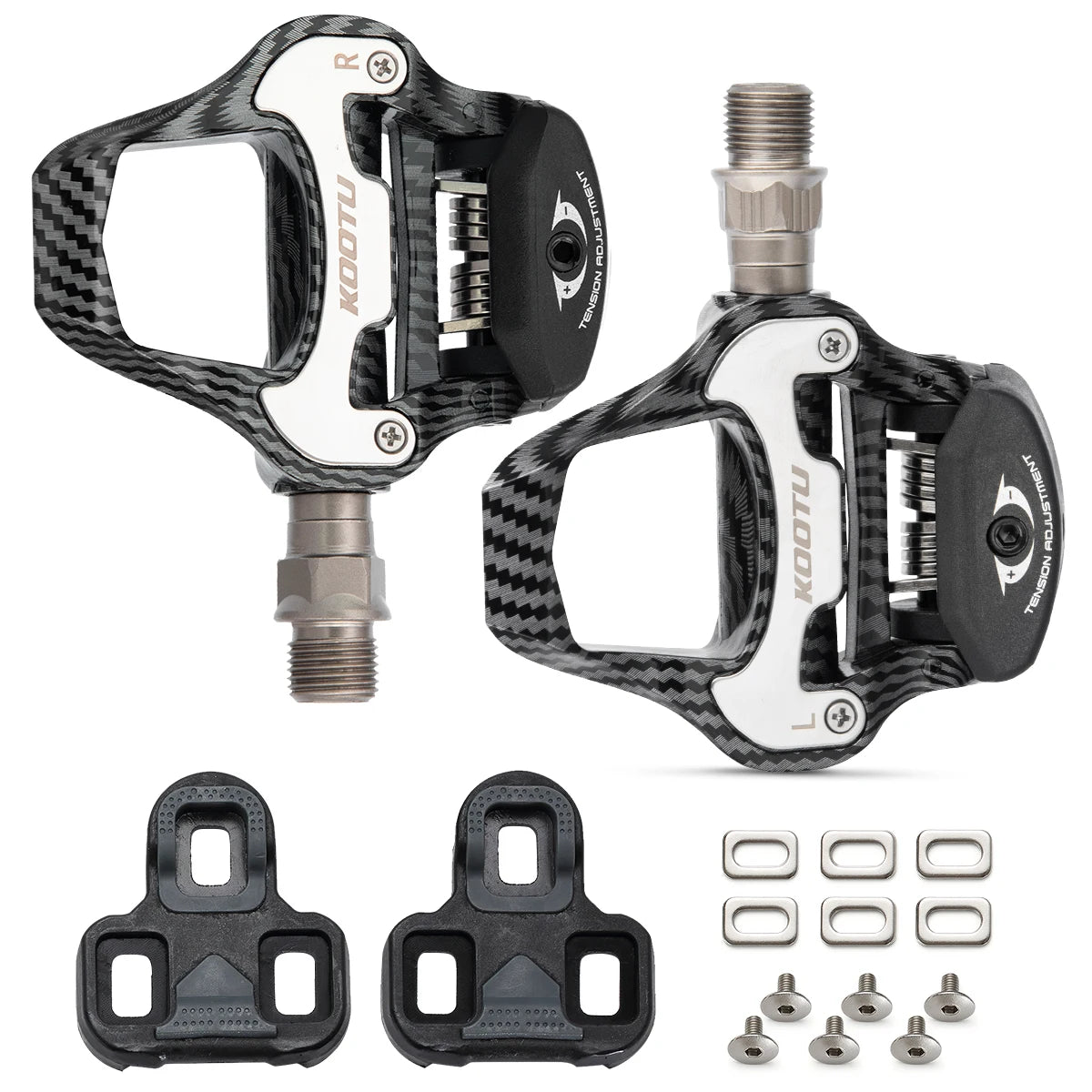 Carbon Fiber Clip-On Pedals With Sealed Bearings For KEO SPD