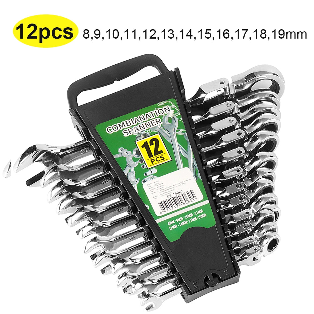 Ratchet Wrench Set Tools for Men Professional Socket Set Multifunctional Flat Wrenches Automotive Mechanical Torque Hand Tools