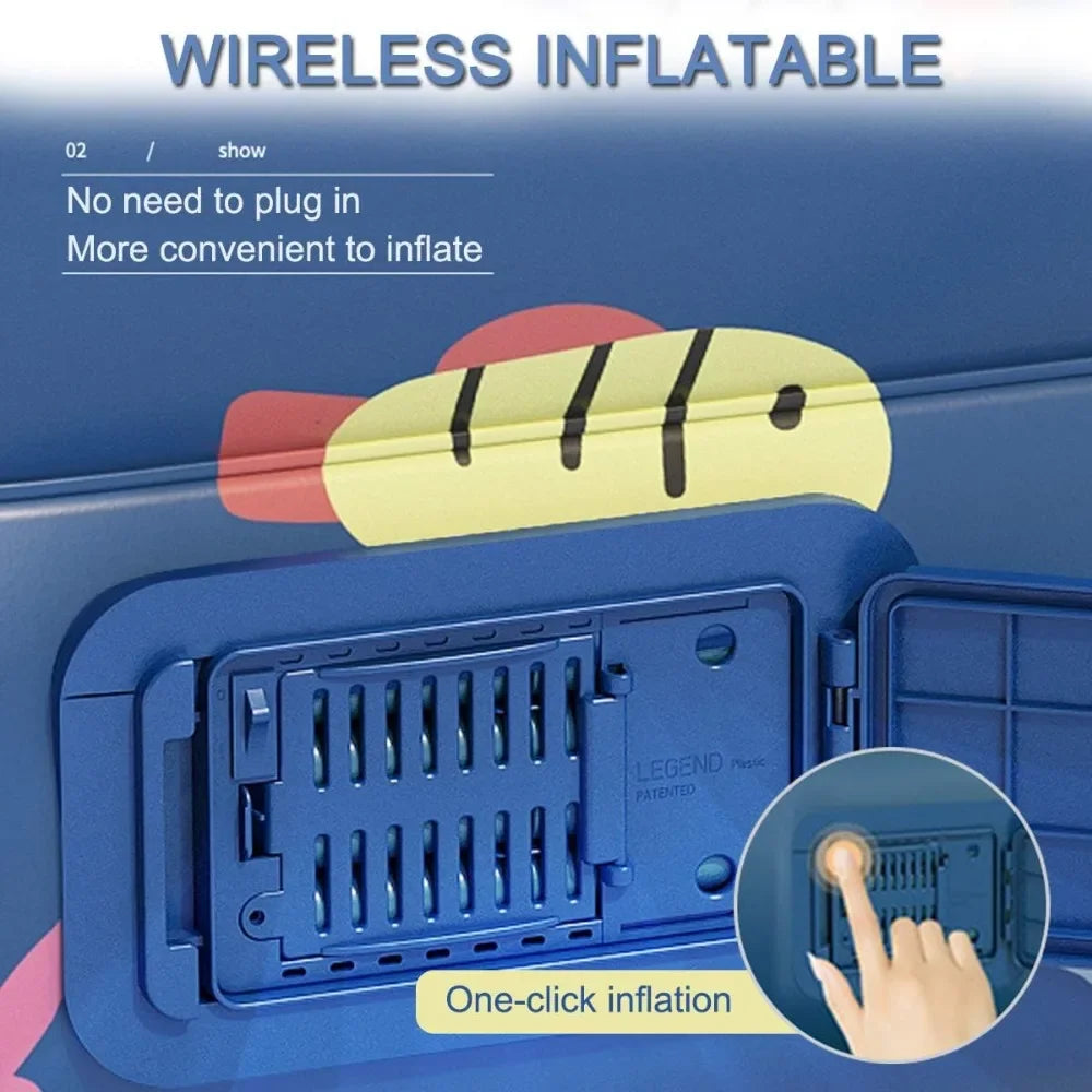 Deep Sea Blue Wireless Inflatable Family Pool for Kids