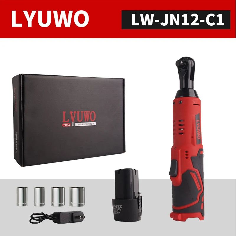 3/8 Inch Rechargeable Electric Ratchet Set With Angle Drill And Screwdriver For Automobile Maintenance Tool