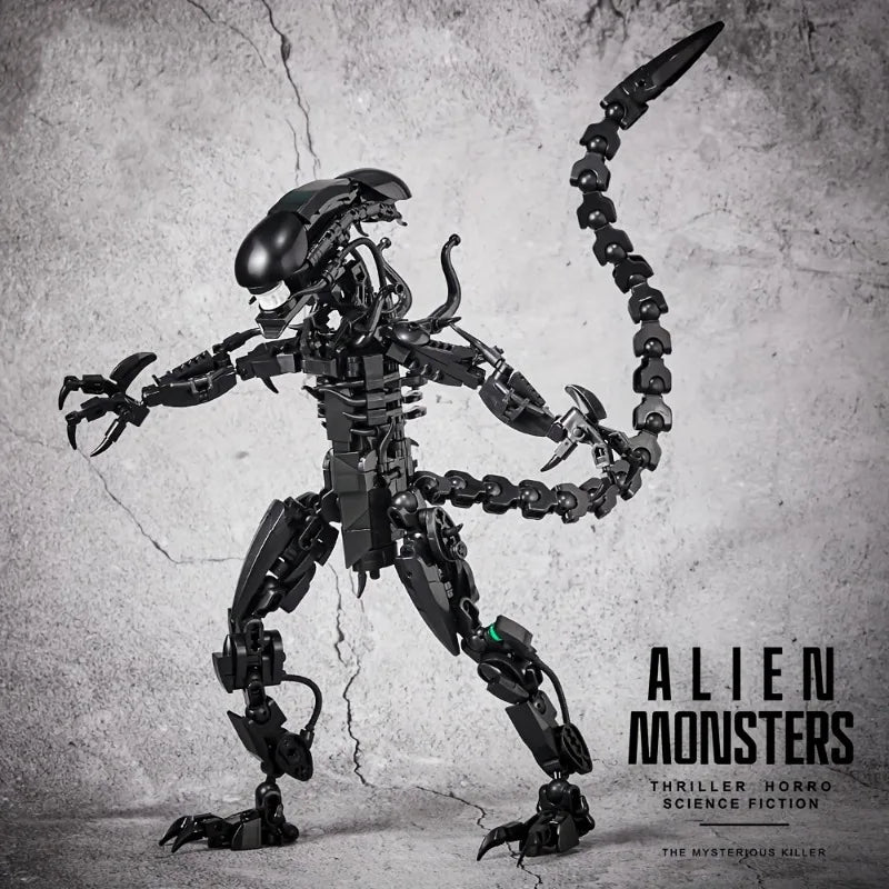 New Alien Warrior Building Blocks Planet Sci Fi Creative Knight Ornaments Trendy Toys Splicing Building Blocks