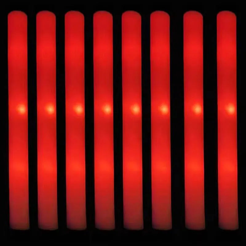 30Pcs Foam Glow Sticks with 3 Modes Colorful Led Flashing