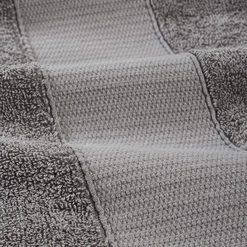 6-Piece Yarn Dyed Cobblestone Jacquard Towel Set Flax