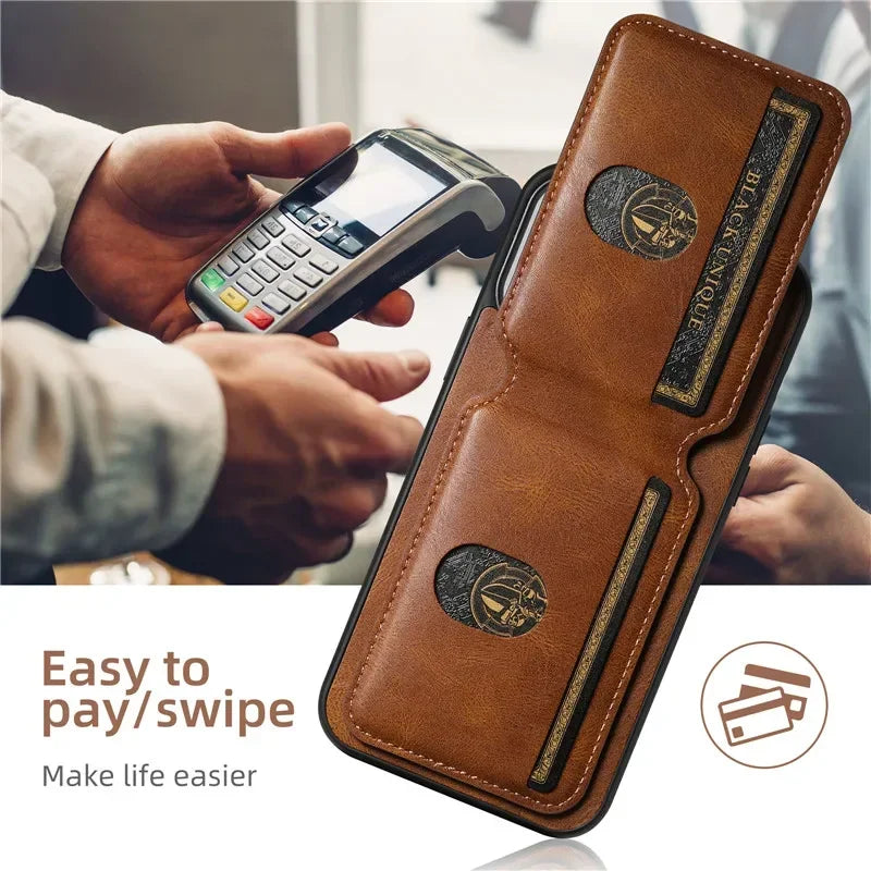 Luxury Wallet Phone Case Leather Magnetic Pocket Cover For iPhone 16 15 14 13 12 11 Pro Max Plus XS XR 16ProMax