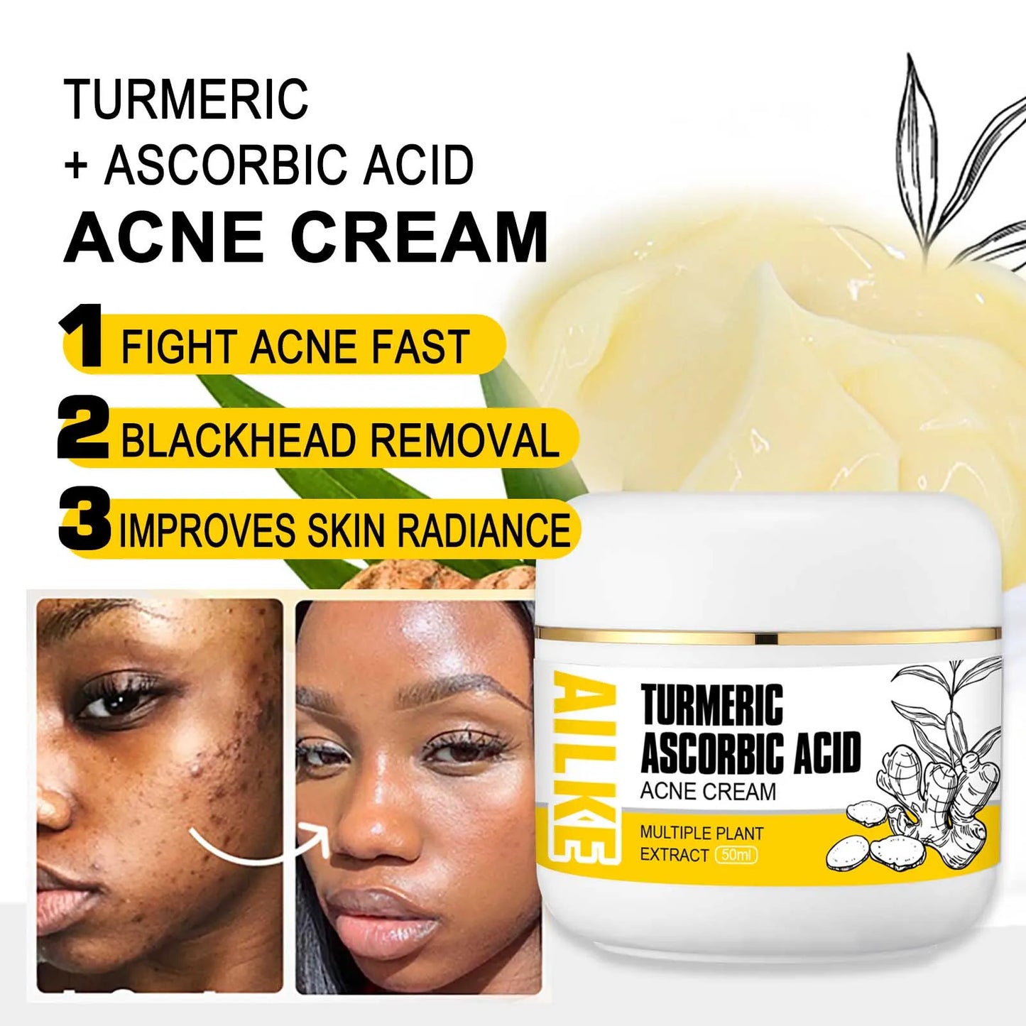 AILKE Turmeric Set for Whiten, Even Skin Tone, Hydrate
