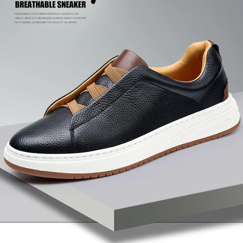 New Men's Shoes Cow Leather Breathable
