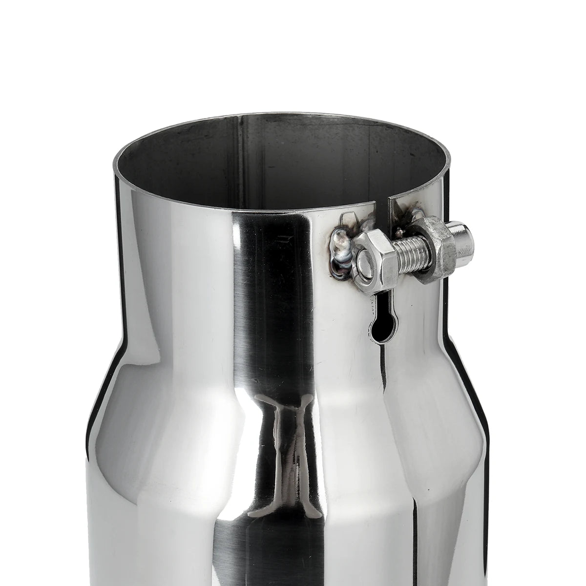 Universal Car Straight Exhaust Tip 3 Inch Inlet 4 Inch Outlet 12 Inch Length Stainless Steel Muffler Tip Tailpipe