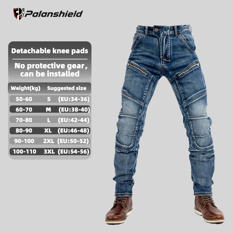 Men's Moto Jeans Motorcycle Pants Protective Gear Touring Motorbike Trousers Motocross CE Protective Stretch Jeans