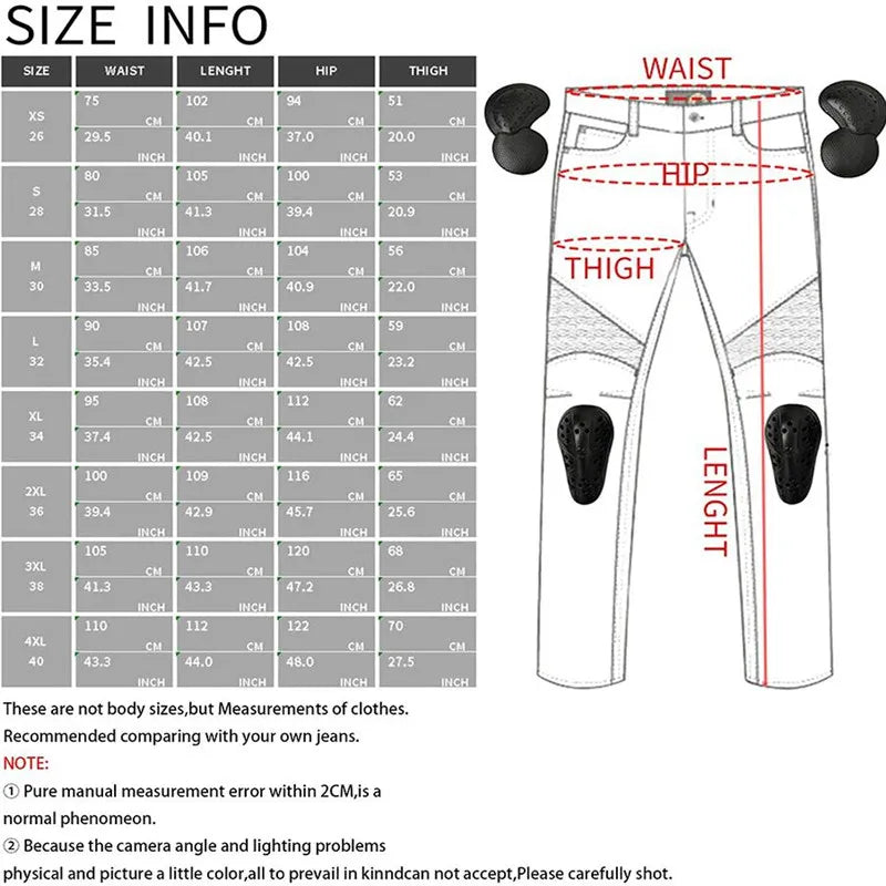 New Motorcycle Jeans Outdoor Cycling Motocross Riding Pants Denim Adventure Trousers Black Blue