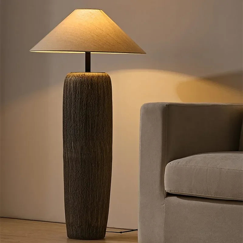 Ceramic Lamp Wabi Sabi Style Vintage Japanese Floor Lamp for Living Room Corner Sofa Lounge Standing Light Decoration
