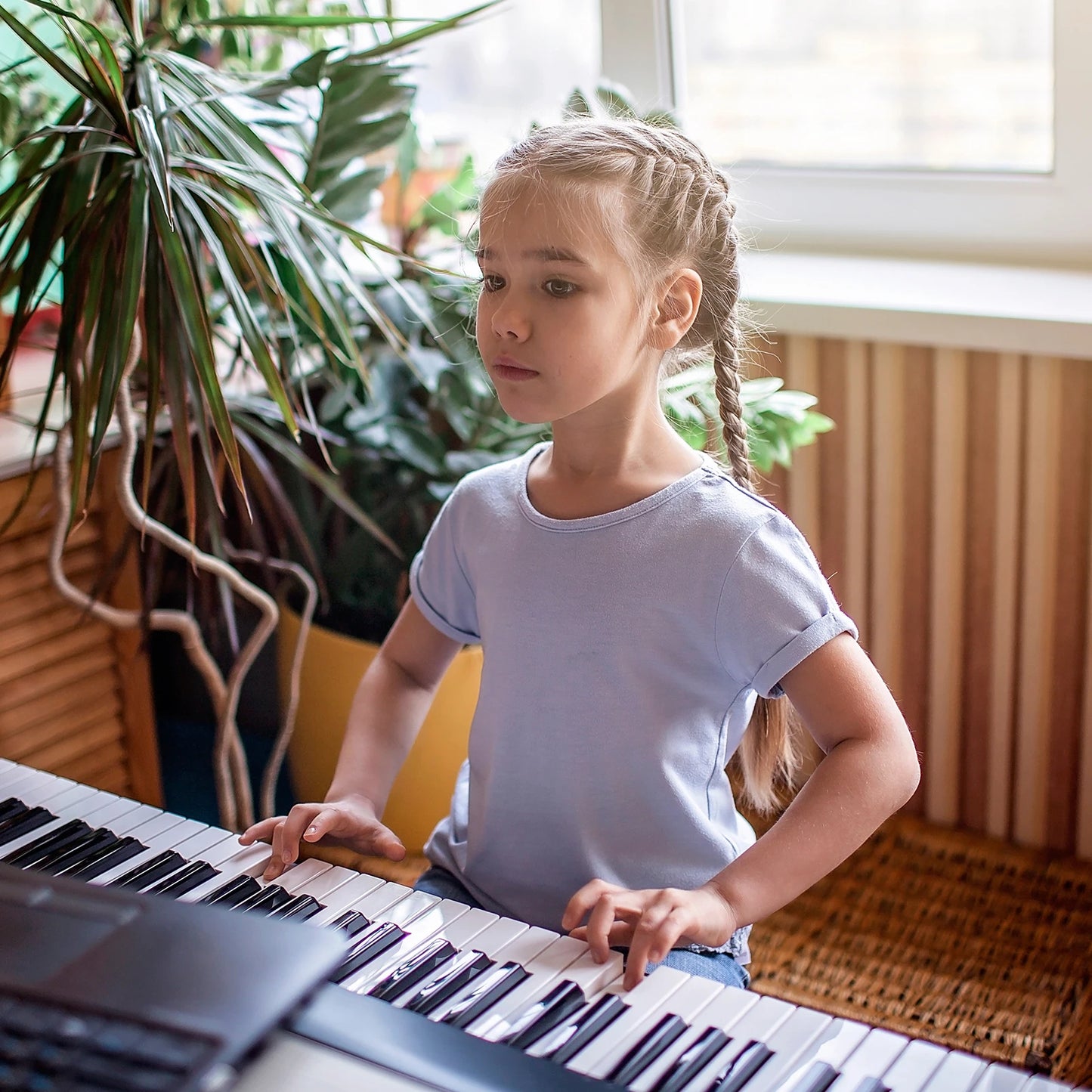 88-key heavy hammer keyboard Vertical black electric piano