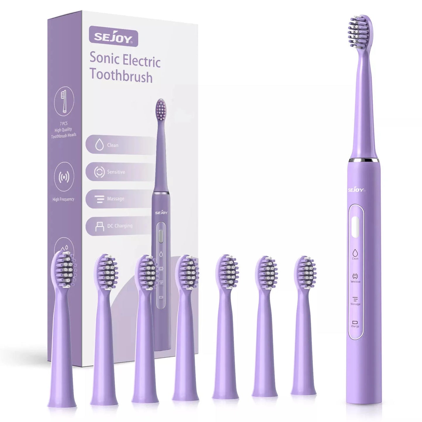 SEJOY Oral Cleaning Sonic Electric Rechargeable Automatic Toothbrush