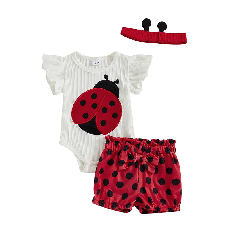 Toddler Girl Floral Print Sleeveless Romper Ruffle Shorts Set