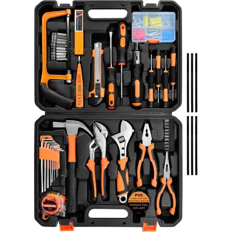 148 Piece Home Repair Tool Kit for Men Women College Students Basic Hand Tool Set with Case for Home Maintenance and DIY Projects