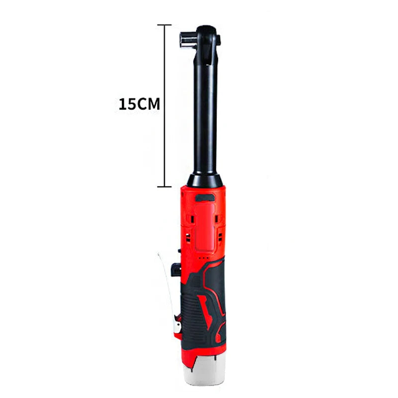 Extended 15cm Electric Ratchet Wrench Quick Right Angle Frame Tool Rechargeable for Home DIY