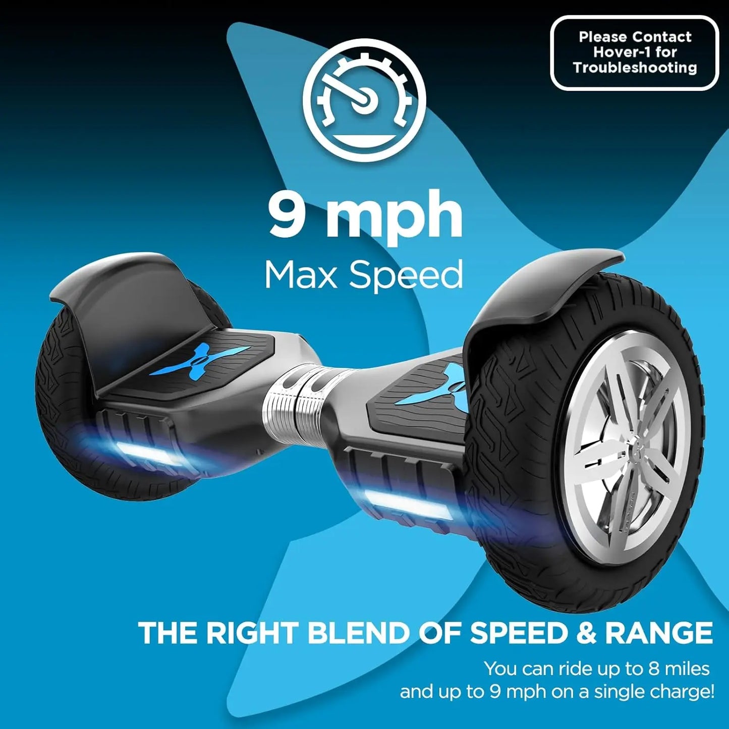 Hover-1 Ranger Pro Hoverboard Black with UL Certification and 30 km/h Max Speed