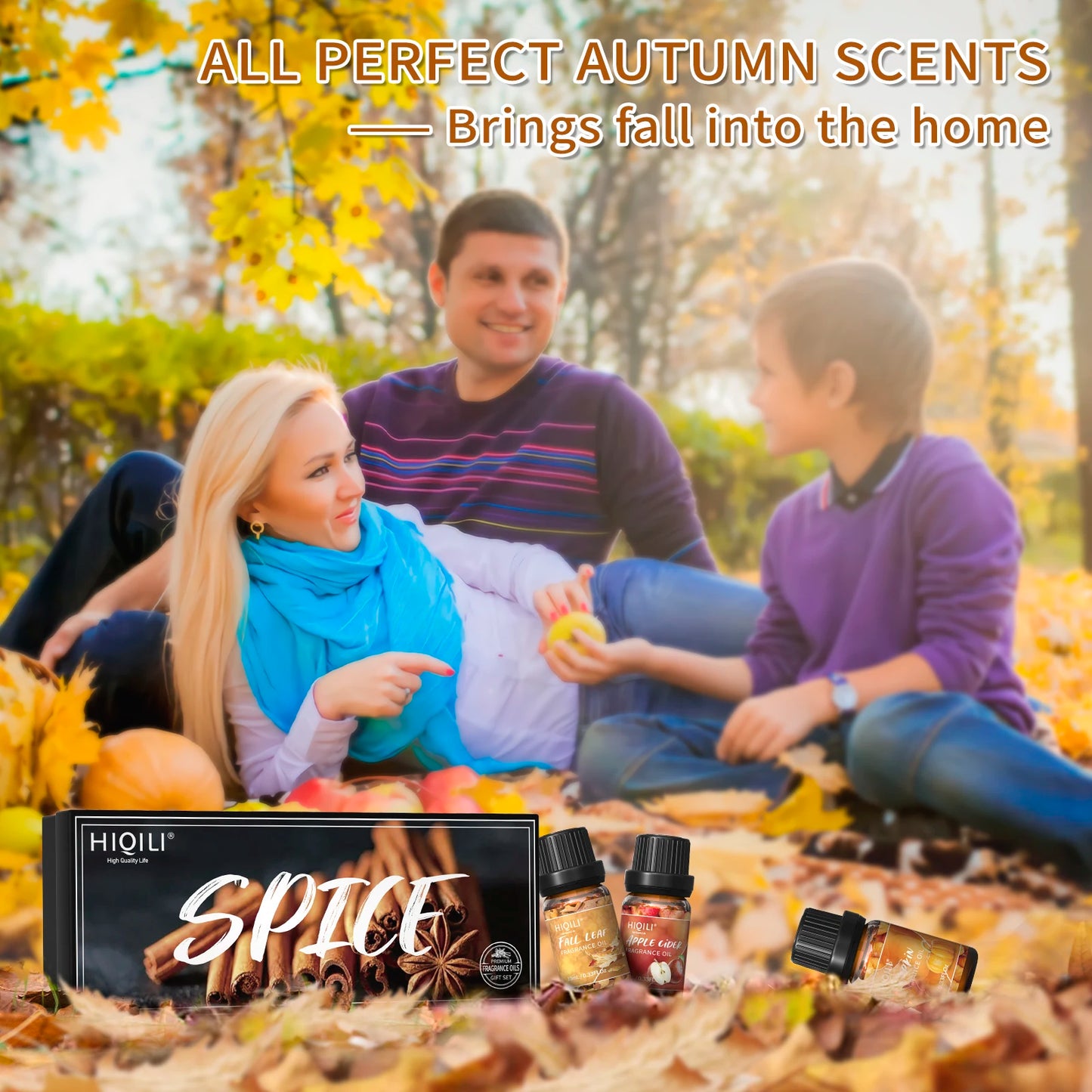 HIQILI Spice Fragrance Oils Top 6 Gift Set Pure Perfume Oil