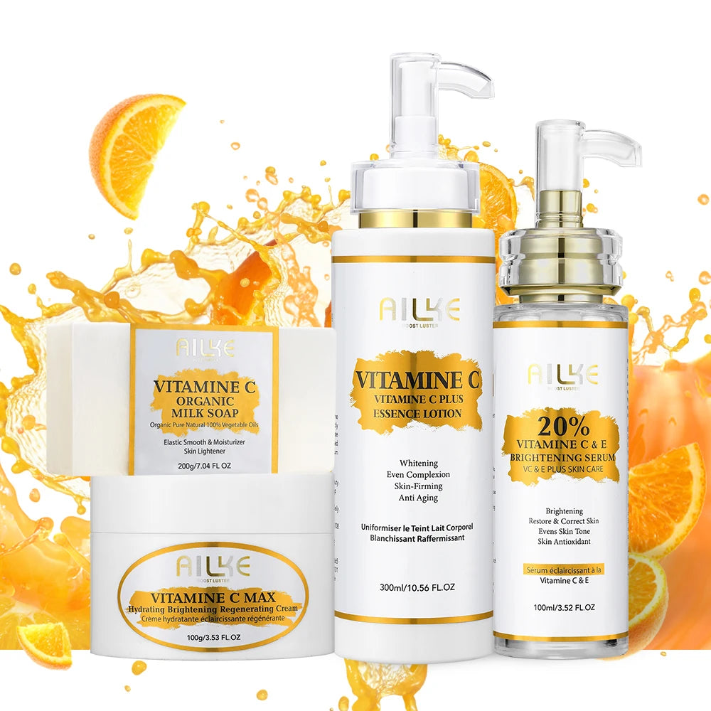 AILKE Vitamin C Skin Care Kit for Even Skin Tone and Brightening