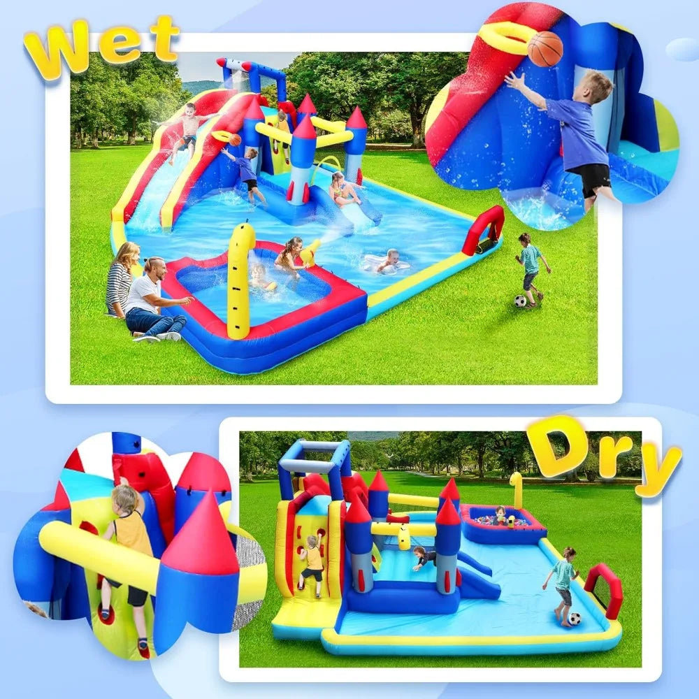 Outdoor Inflatable Water Slide Water Park Bounce House