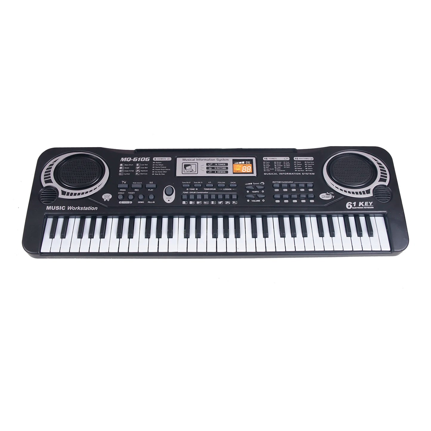 61 Keys Black Digital Music  Electric Piano