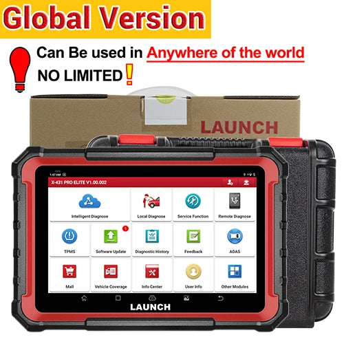 Launch X431 Pro Elite CANFD DOIP Car Full System Diagnostic Tool ECU Coding Bi-Directional Control 31 Plus Reset OBD2 Scanner