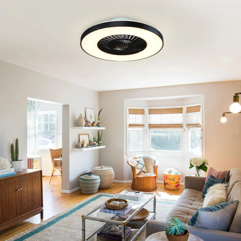 Ceiling Fan with Light Semi Flush Mount 3 Color Temperatures