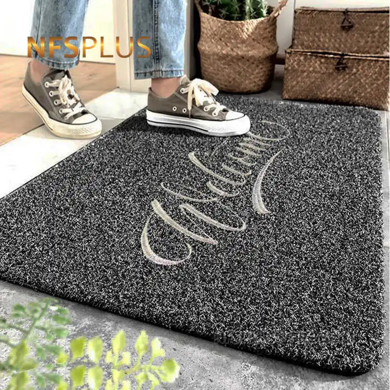 Welcome Front Door Mat Hallway Entrance Doormat Shoes Clean Carpet Rug 40x60cm Waterproof Anti-Slip Floor Mats Home Decoration