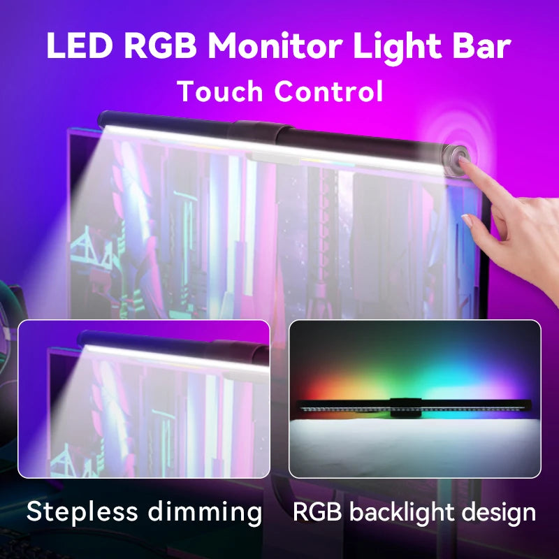 Led Monitor Light Bar Stepless Dimming Desk Light For Study