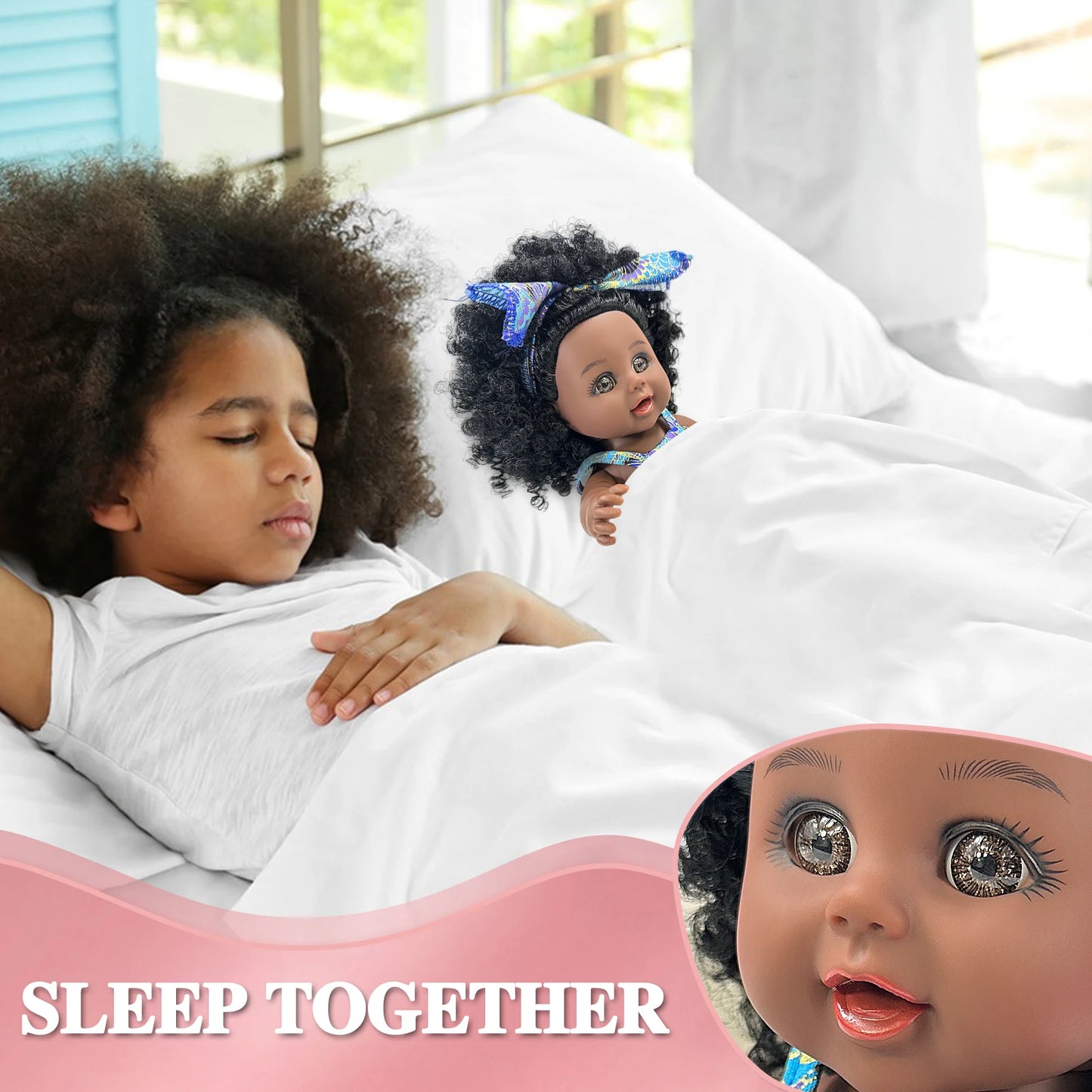 10 Inch Black Baby Doll Realistic Reborn Gift For Kids