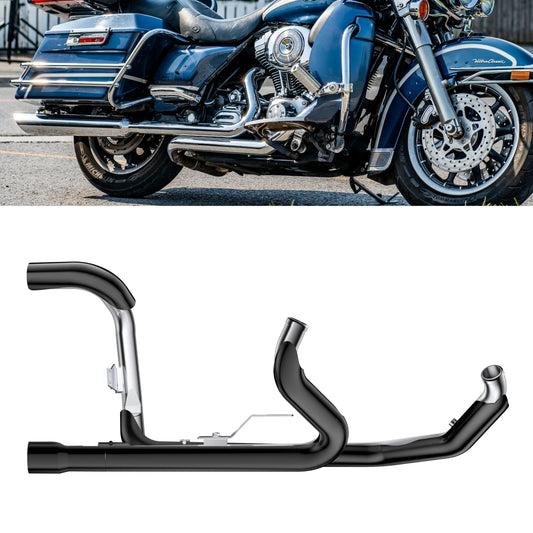 Sharkroad True Dual Header Exhaust for Harley 2017 Up Touring Road King Street Glide Road Glide Head Pipes Upgrade