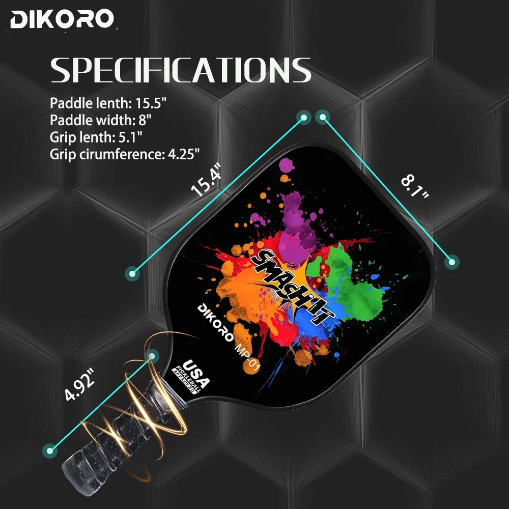 DIKORO Pickleball Paddle Graphite Textured Surface