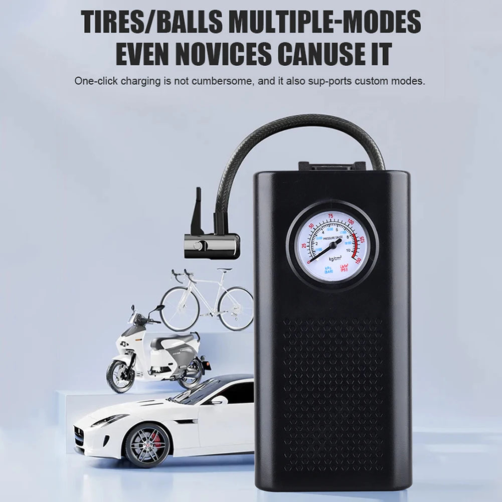 Electric Air Compressor USB Charging Motorcycle Tyre Inflator