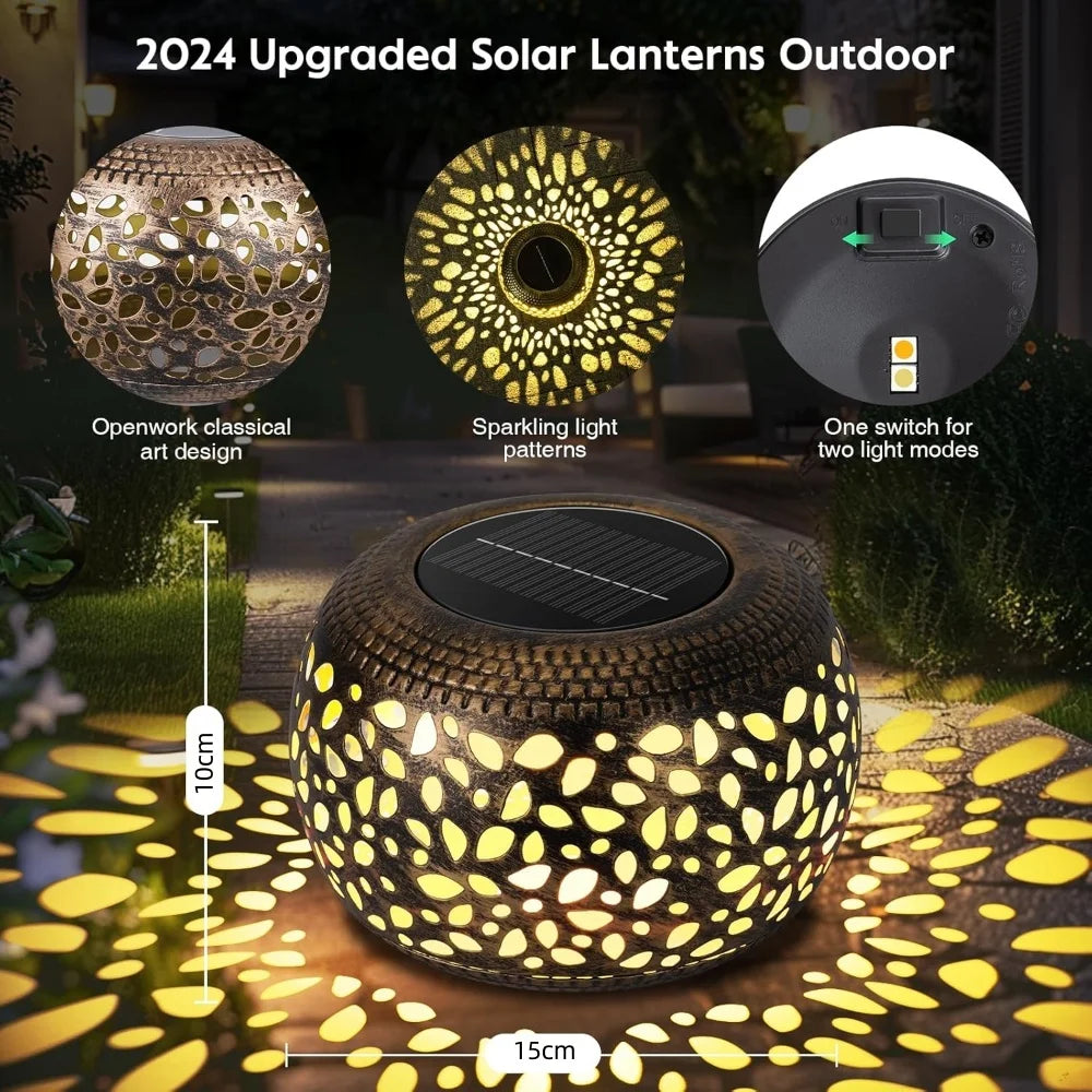 Two Solar solar energy light and shadow lanterns,