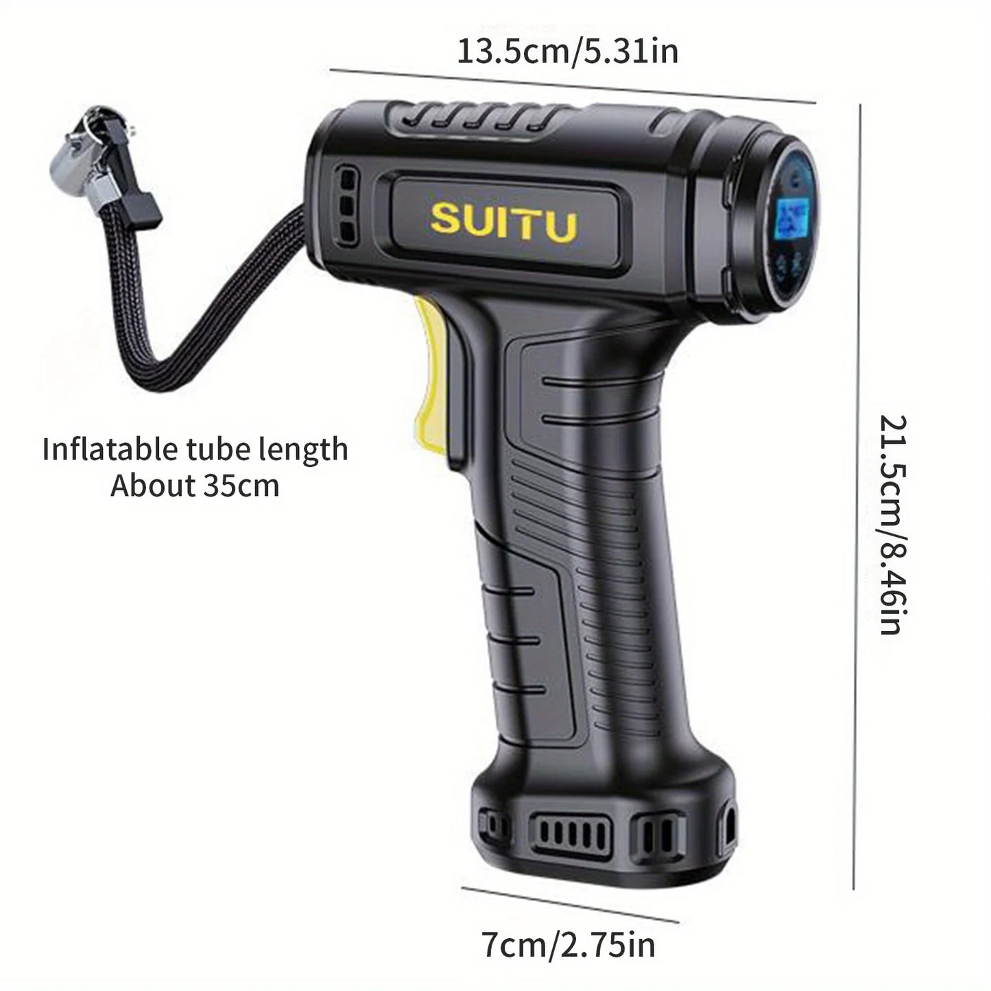 New 120W Handheld Air Compressor Wireless/Wired Inflatable Pump Portable Air Pump Tire Inflator Digital for Car Bicycle Balls