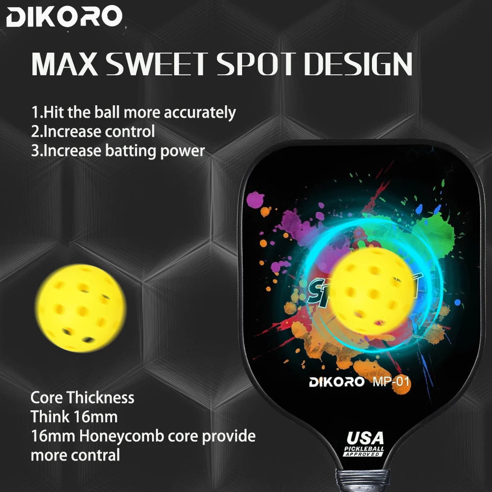 DIKORO Pickleball Paddle Graphite Textured Surface