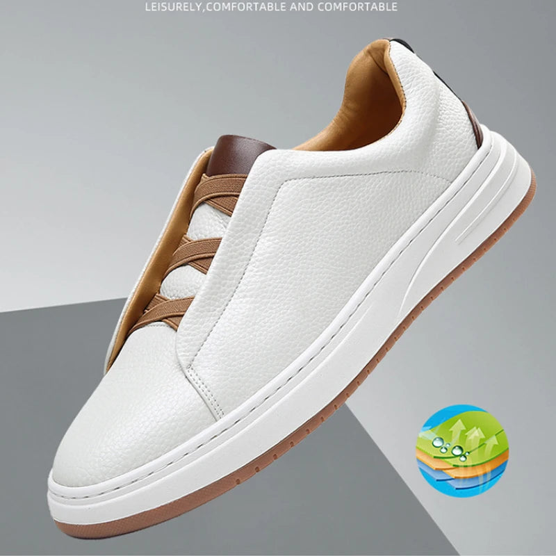 New Men's Shoes Cow Leather Breathable