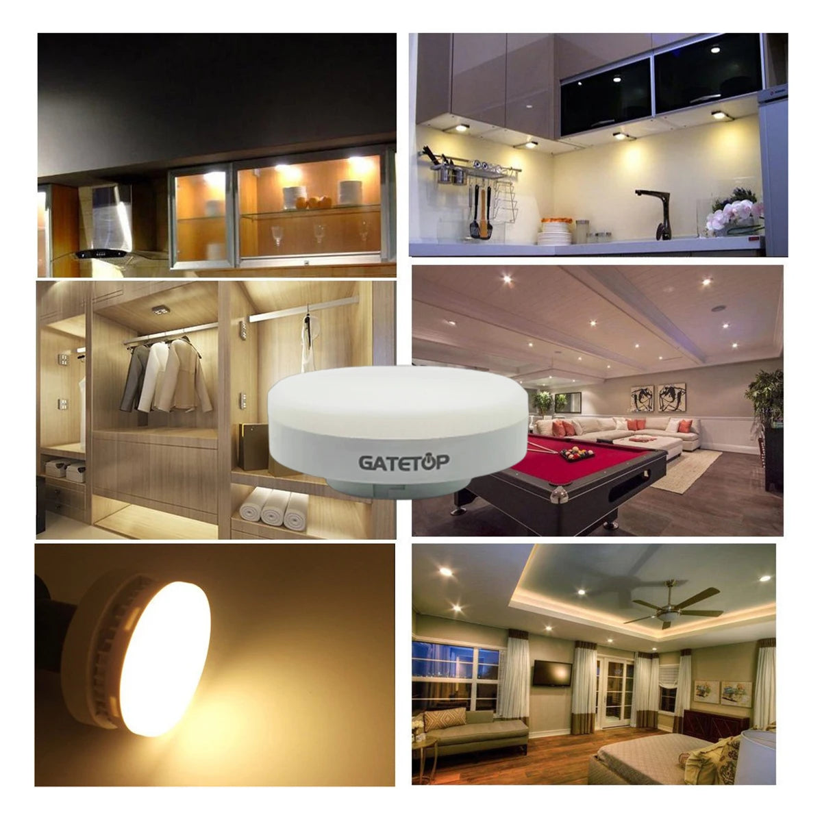 10PCS 5W 7W 9W 12W 15W LED Spotlight GX53 Without Flicker