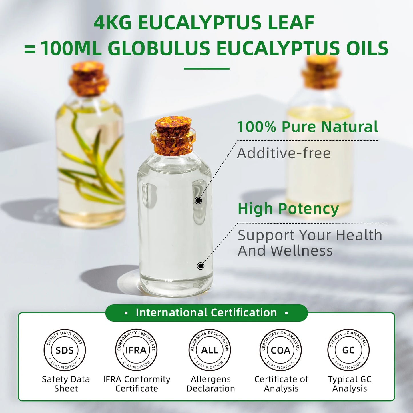 HIQILI 100ML Eucalyptus Vanilla Frankincense Mint Sandalwood Rose Essential Oils