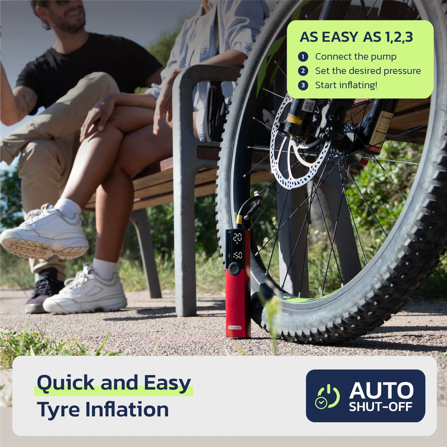 The Pro Electric Bicycle Pump Tire Inflator Portable Air Compressor - 150 PSI