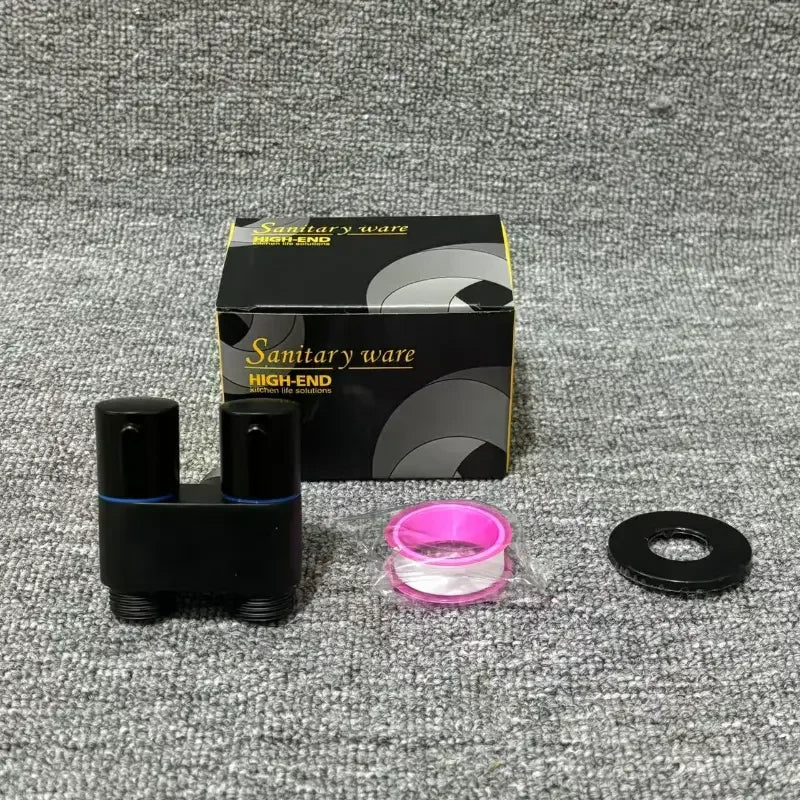 Stainless Steel Double Outlet Angle Valve Large Flow Shower Control Valve for Bathrooms and Washing Machines