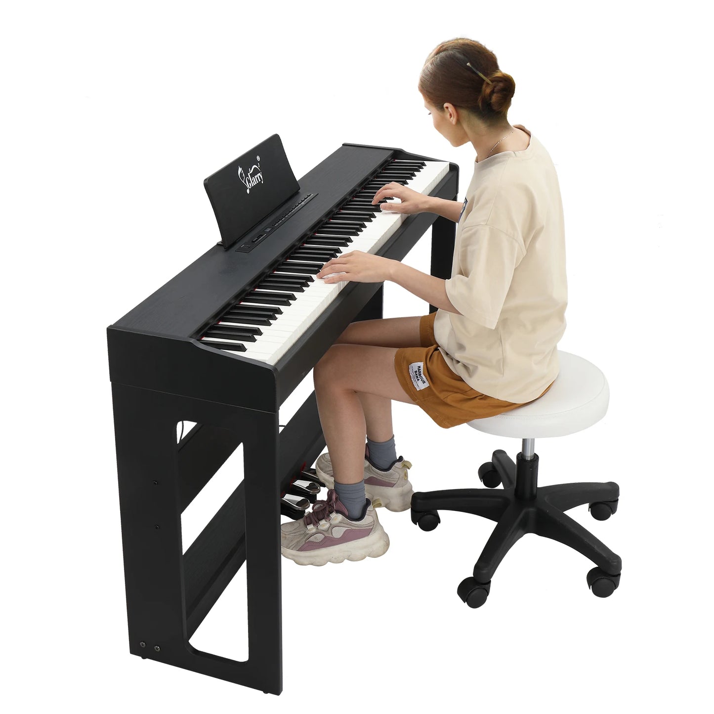 88-key heavy hammer keyboard Vertical black electric piano