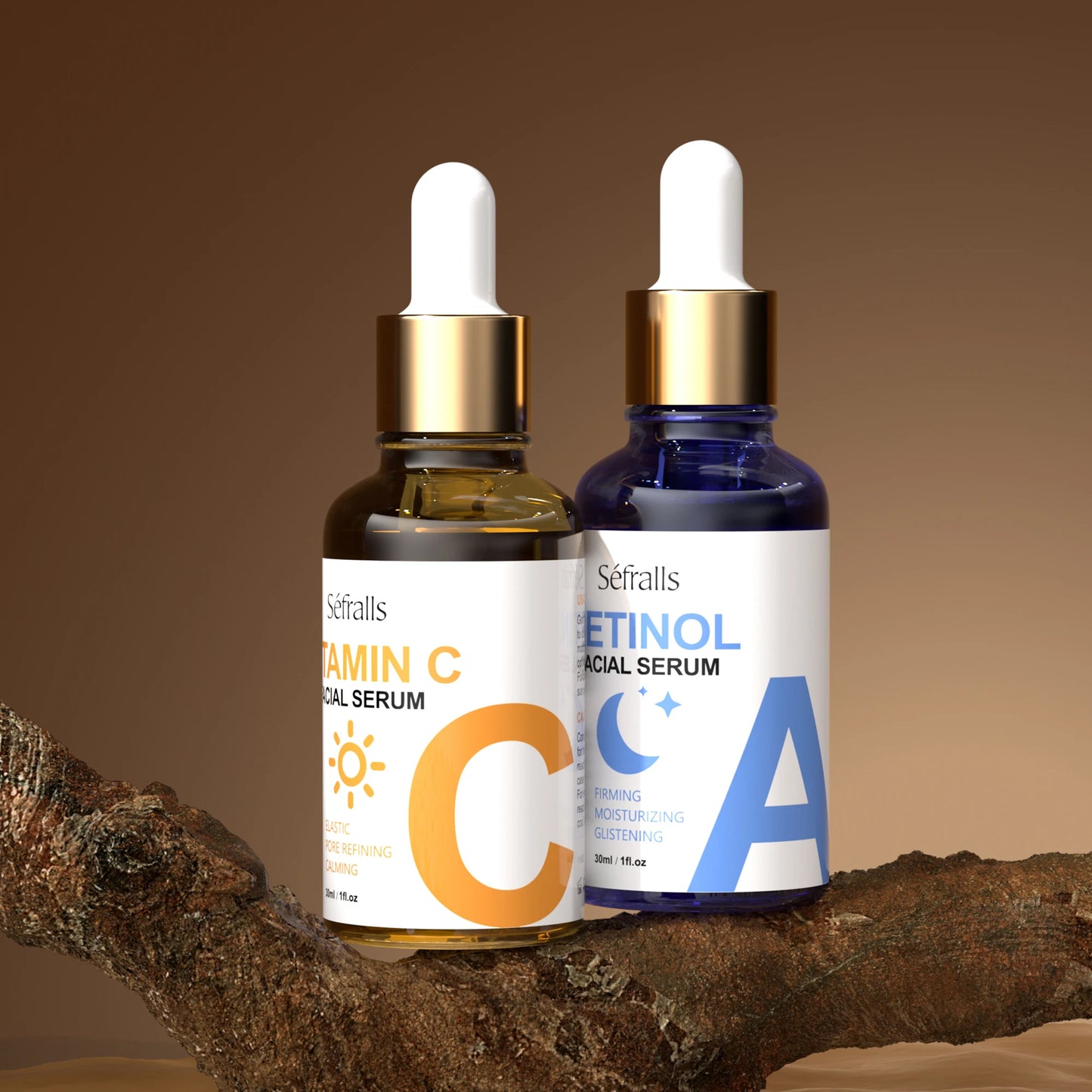 Séfralls RETINOL & VITAMIN C Serum 2PCS Set for All Skin Types