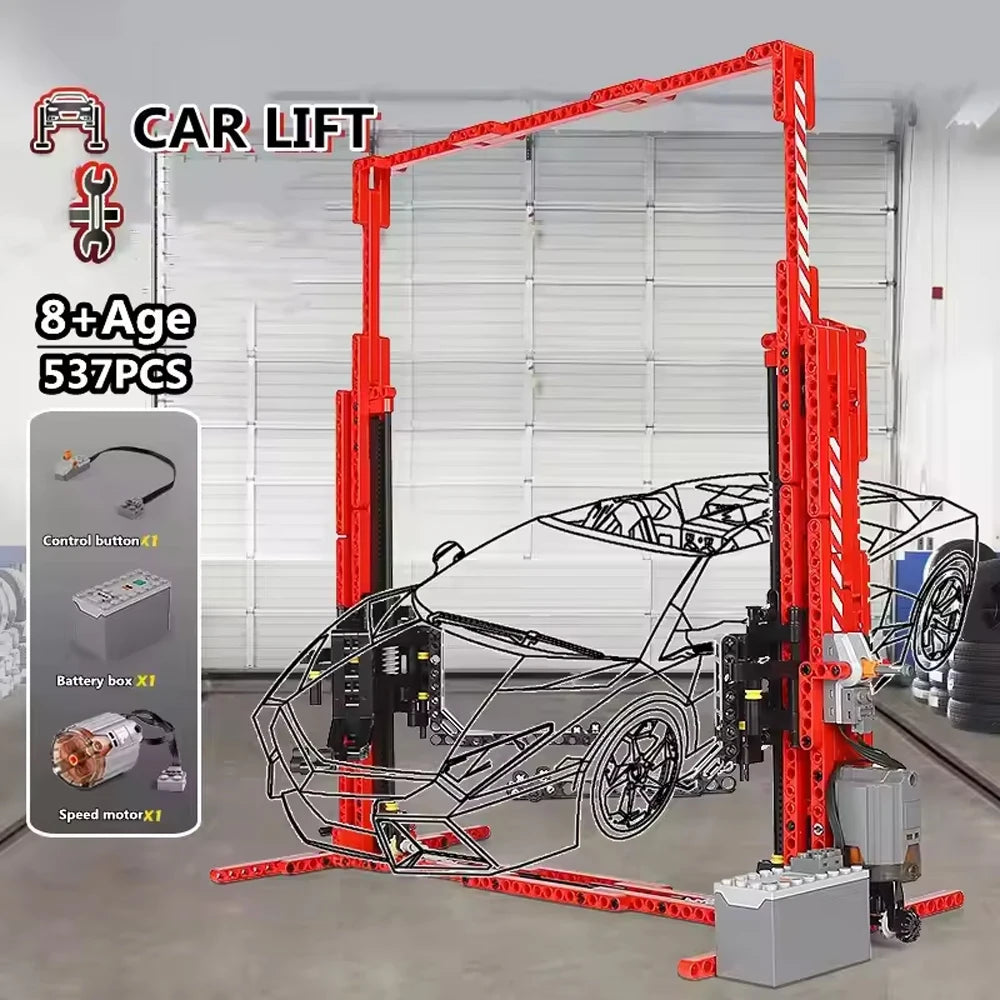 Mould Building Blocks High Tech APP RC Motorized Car Lift Model Assemble Bricks Car Parts Kids Toys Christmas Gifts