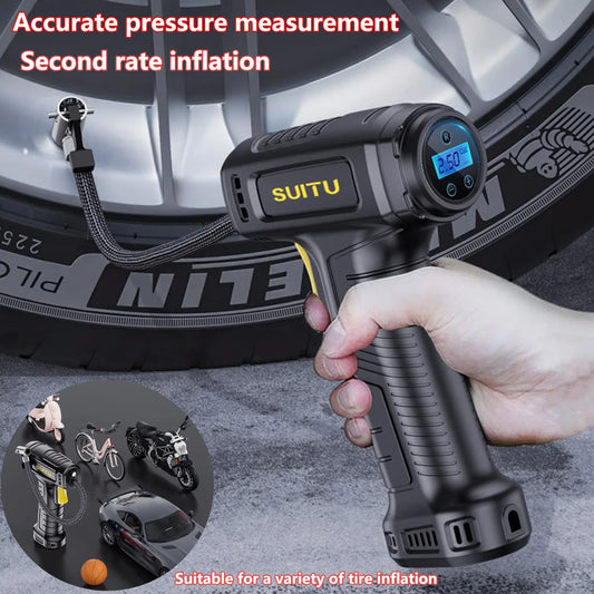 New 120W Handheld Air Compressor Wireless/Wired Inflatable Pump Portable Air Pump Tire Inflator Digital for Car Bicycle Balls
