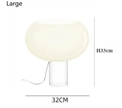 Italian Vintage Glass Desk Lamp for Bedroom Headboard Living Room Study Coffee Table Decoration