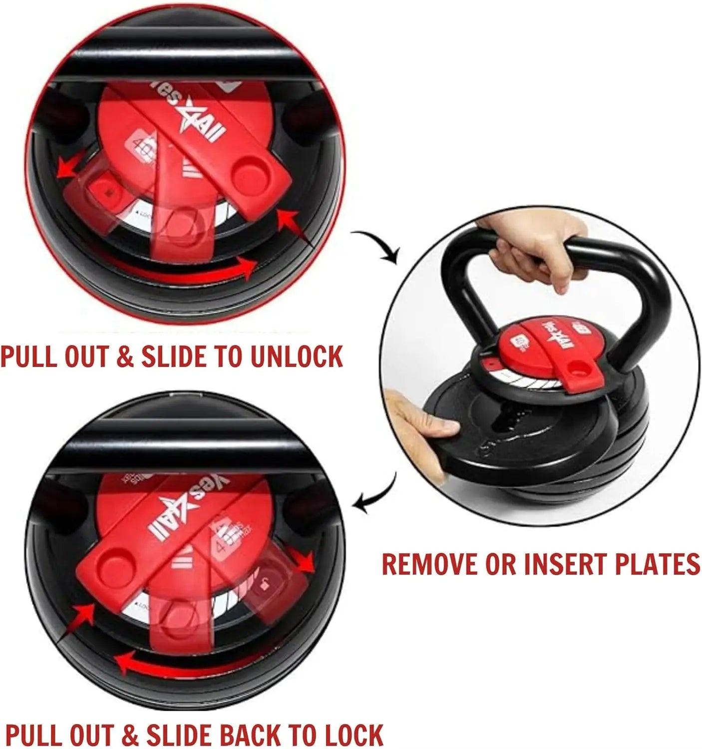 Yes4All Adjustable Kettlebell Set -