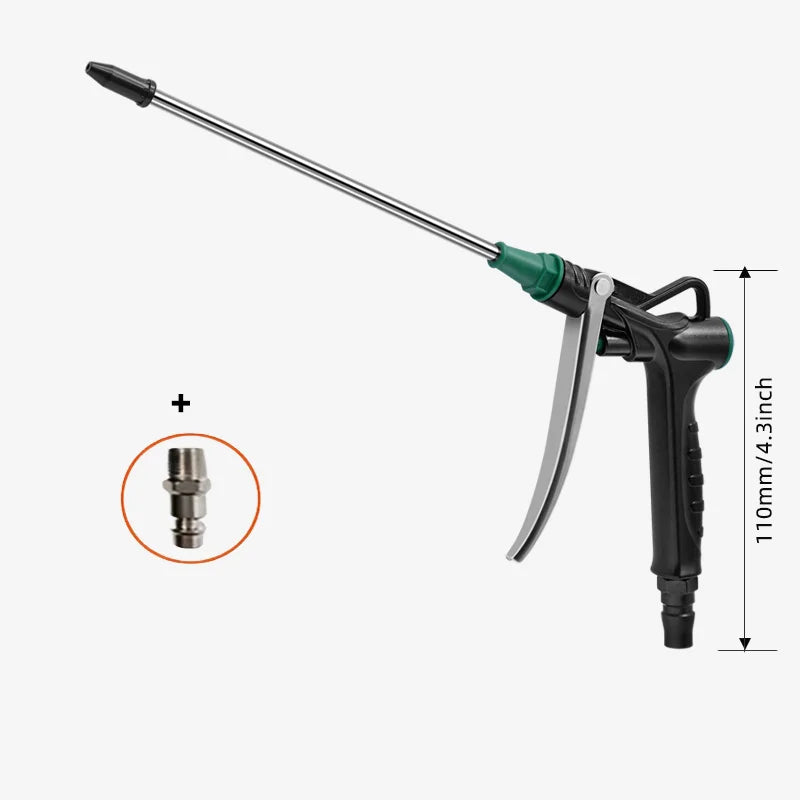 Pneumatic Air Blow Gun High Pressure Dust Aluminum Alloy Pistol Duster Cleaner with Adjustable Muzzle